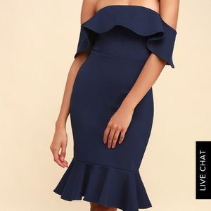 Black off the shoulder dress